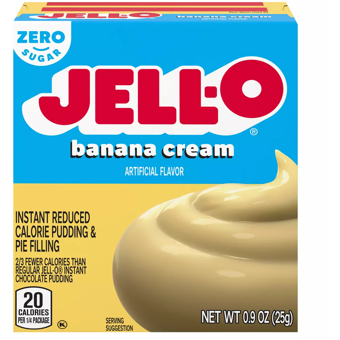 Jell-O Pouding instantané et garniture pour tarte sans sucre - Crème de banane - 0,9 oz