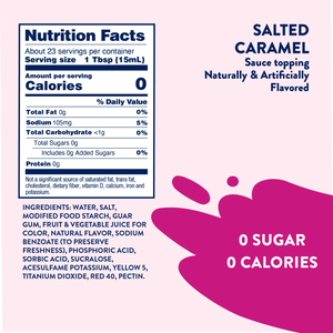 Skinny Mixes - Sugar Free Sauce Topping - Salted Caramel - 12oz