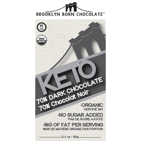 Brooklyn Born Chocolate - Keto Bar - 70% Dark - 60g