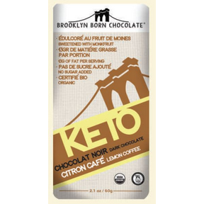 Brooklyn Born Chocolate - Keto Bar - Lemon Coffee - 60g