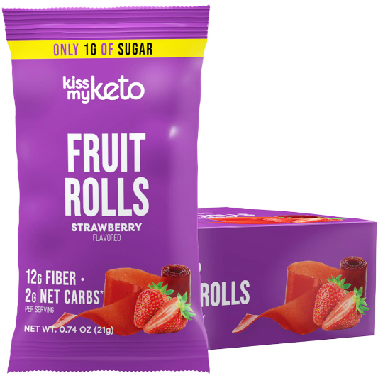 Kiss My Keto - Fruit Rolls - Strawberry - 0.74 oz