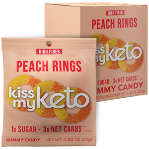 Kiss My Keto - Gummy Candy - Peach Rings - 0.88 oz