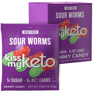Kiss My Keto - Gummy Candy - Sour Worms - 0.88 oz