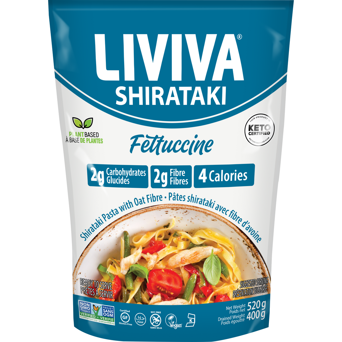 Liviva Organic Shirataki Fettuccine with Oat Fiber