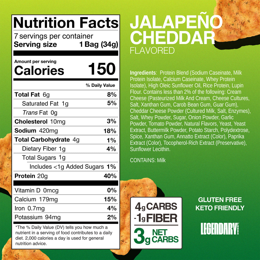 Legendary Foods - Popped Protein Chips - Jalapeno - 34g