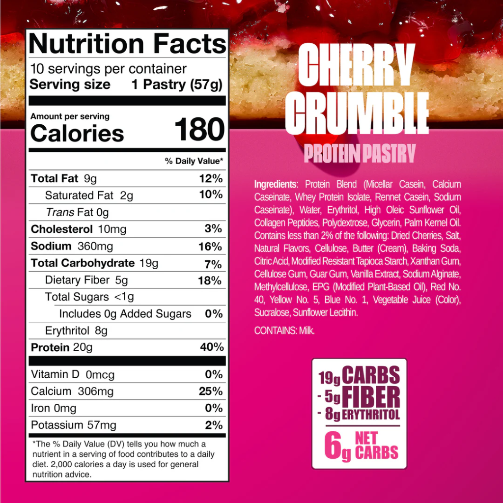 Legendary Foods - Protein Pastry - Cherry Crumble - 61g