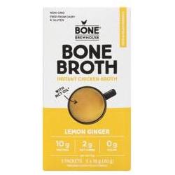 Bone Brewhouse - Instant Chicken Bone Broths - Lemon Ginger - 5 Packets