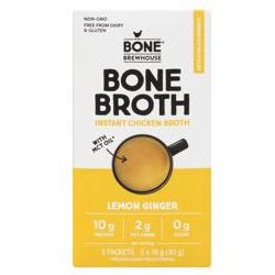 Bone Brewhouse - Instant Chicken Bone Broths - Lemon Ginger - 5 Packets
