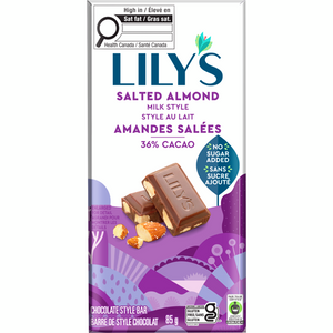 Lily's - Milk Chocolate Bar - Salted Almond and Milk 36% - 85 g