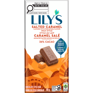 Lily's - Tablette de Chocolat au Lait - Caramel Salé 40% Cacao - 80 g