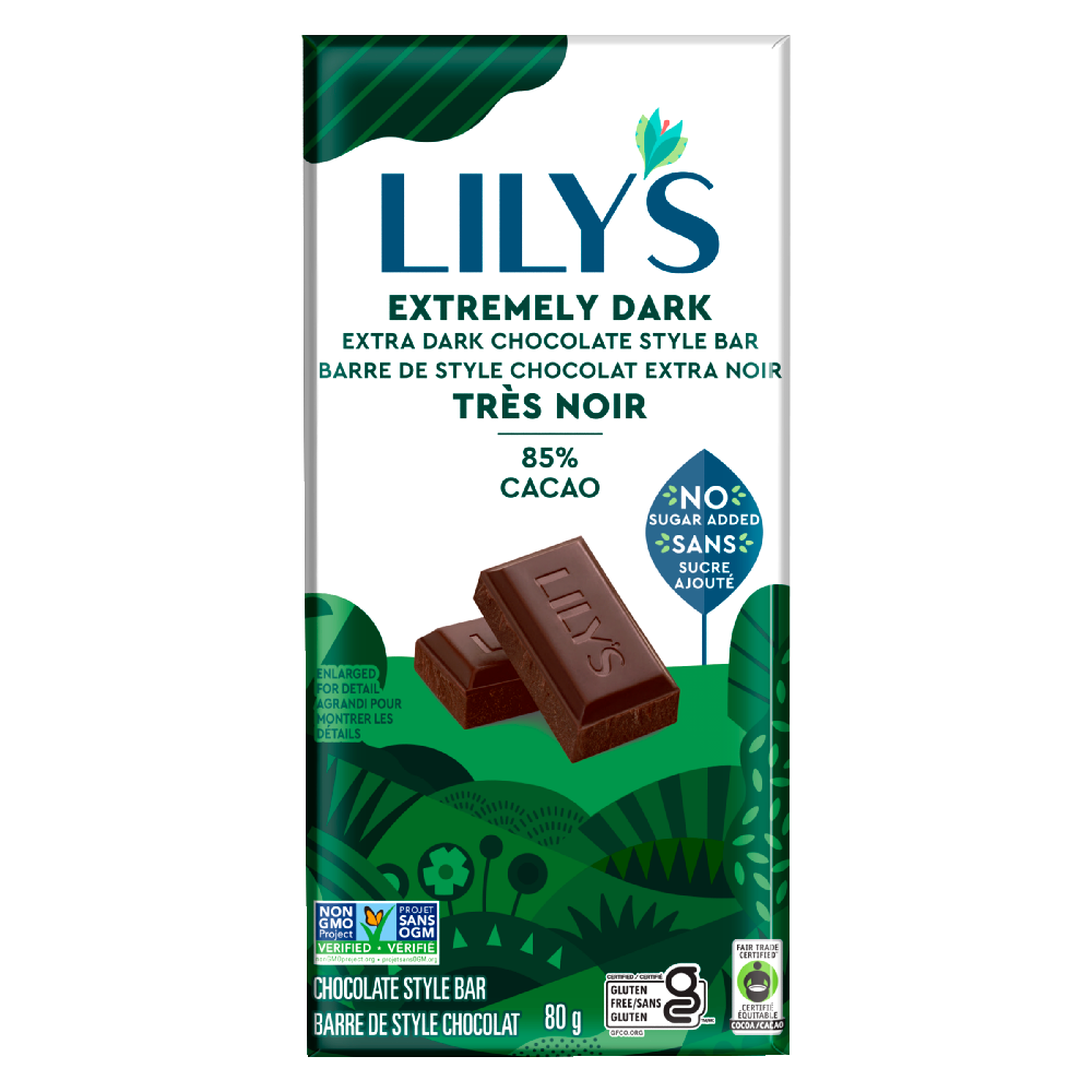 Lily's - Barre de Chocolat Noir - Extrêmement Noir 85% - 80 g