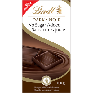 Lindt - No Sugar Added Dark Chocolate Bar -100g