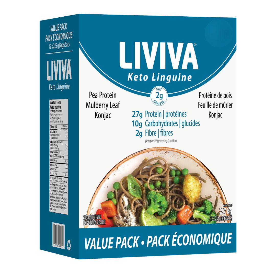Liviva - Low Carb High Protein Pasta - Value Pack of 12