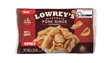 Lowrey's - Bacon Curls Microwave Pork Rinds - Spicy (18 Pouches per box )