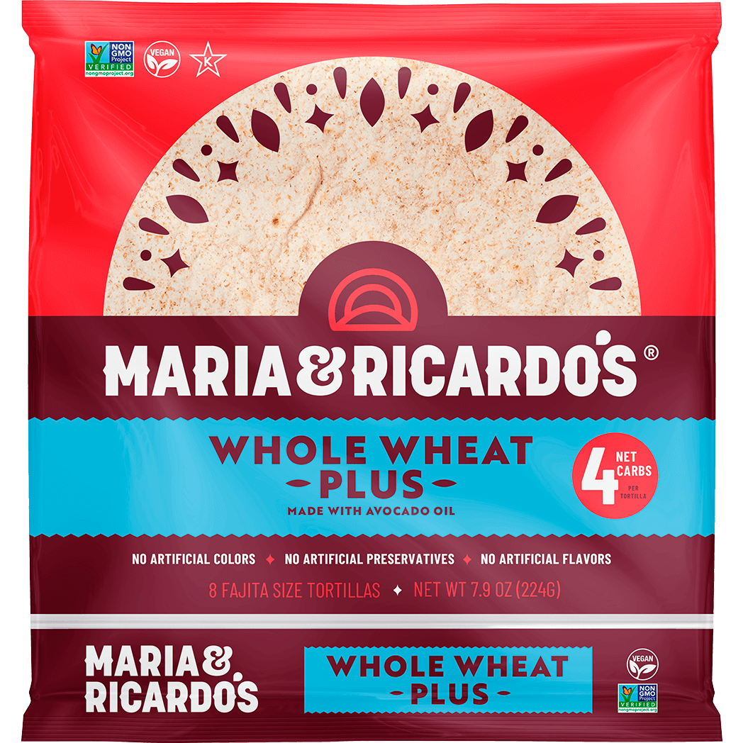 Maria and Ricardo's - Whole Wheat Plus Tortillas Made with Avocado Oil - 8 Tortillas