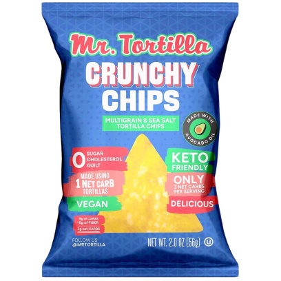 Mr. Tortilla - Crunchy Keto Tortilla Chips - Multigrain Sea Salt - 56g