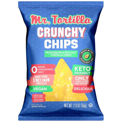 Mr. Tortilla - Crunchy Keto Tortilla Chips - Multigrain Sea Salt - 56g