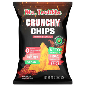 Mr. Tortilla - Crunchy Keto Tortilla Chips - Spicy 3 Chiles - 56g