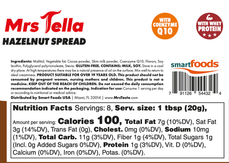 Mrs Taste - Sugar Free Protein Spread - Mrs Tella (Chocolate Hazelnut) - 160g