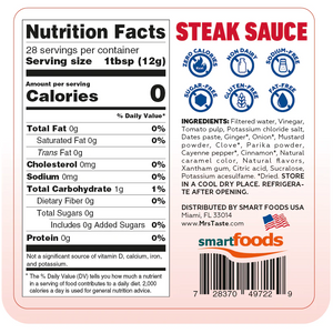 Mrs Taste - Zero Calories Sauce - Steak Sauce - 11.85oz