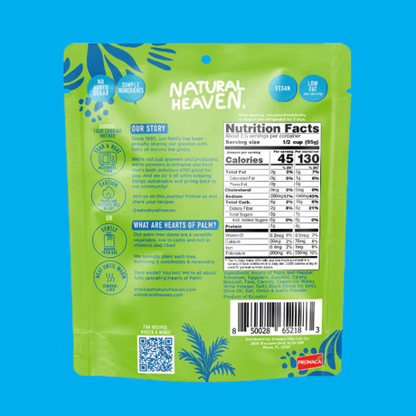 Natural Heaven - Hearts of Palm - Keto Bowl Ready Meal - Mediterranean - 1 Pack