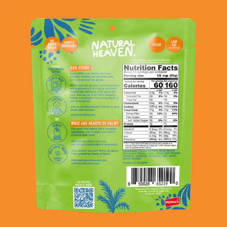 Natural Heaven - Hearts of Palm - Keto Bowl Ready Meal - Southwest - 1 Pack