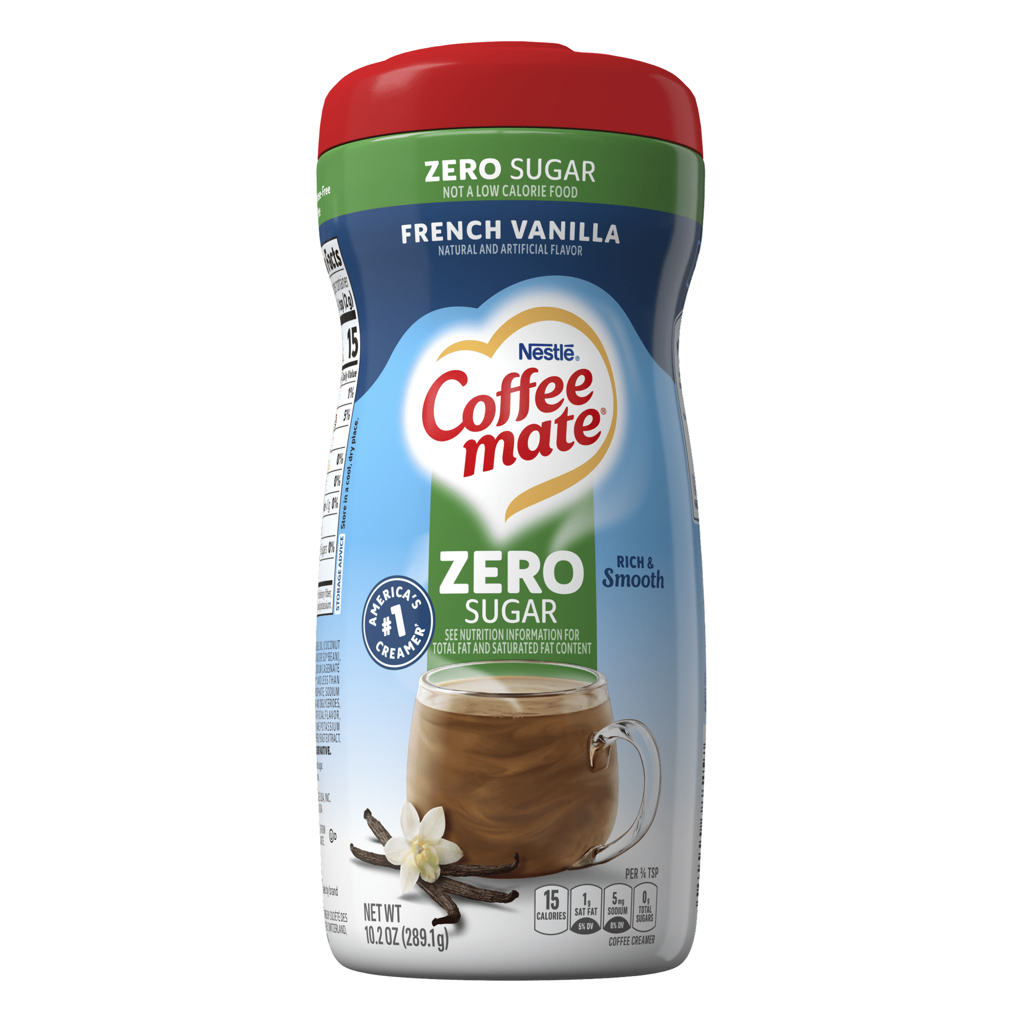 Nestle - Zero Sugar Coffee Mate Powder - French Vanilla - 10.2 oz