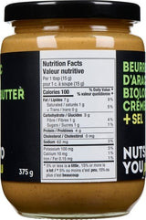 Nuts to You - Peanut Butter - Organic Smooth Peanut Butter + Salt - 375g