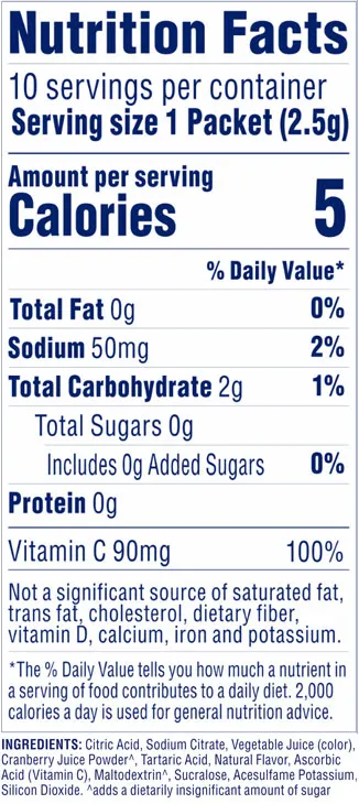 Ocean Spray Zero Sugar Drink Mix - Cran x Grape - 10 packets