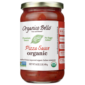 Organico Bello - Sauce pour pizza et pâtes biologique sans sucre ajouté