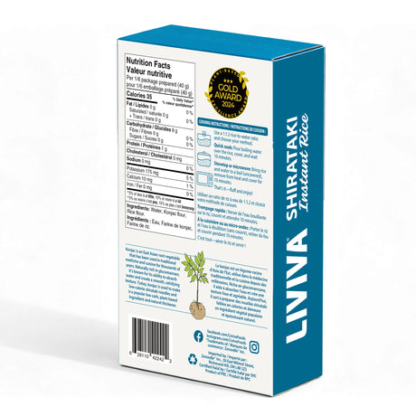 Liviva - Low Carb Dried Shirataki - Instant Rice - 120g