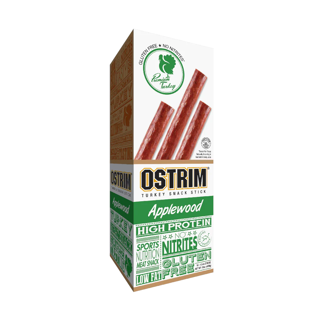 OSTRIM - Natural Turkey Snack - Applewood - 1 Stick