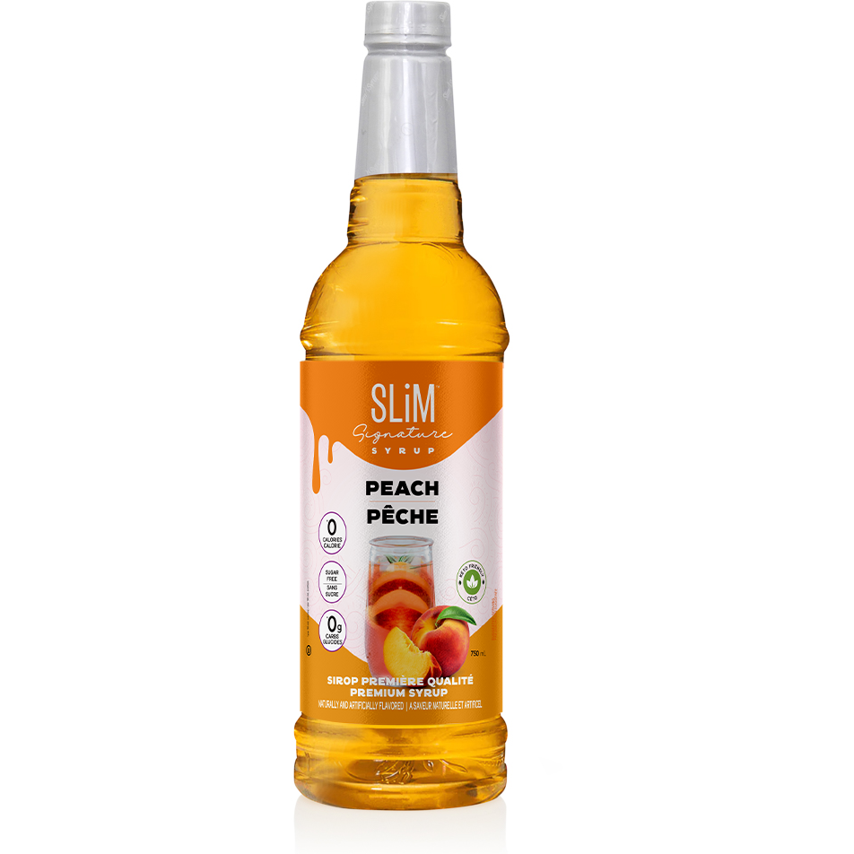 Slim Syrups - Sugar Free Peach Syrup - 750ml Bottle