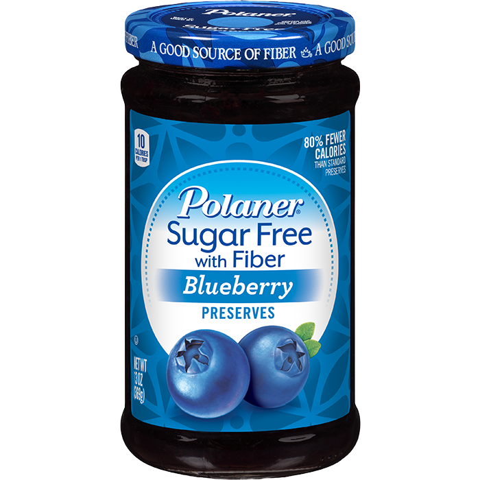 Polaner - Sugar Free Jam with Fiber - Blueberry - 13.5 oz