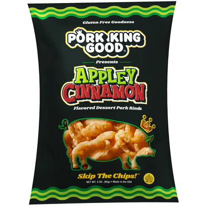Pork King Good - Dessert Pork Rinds - Apple Cinnamon - 3 oz bag