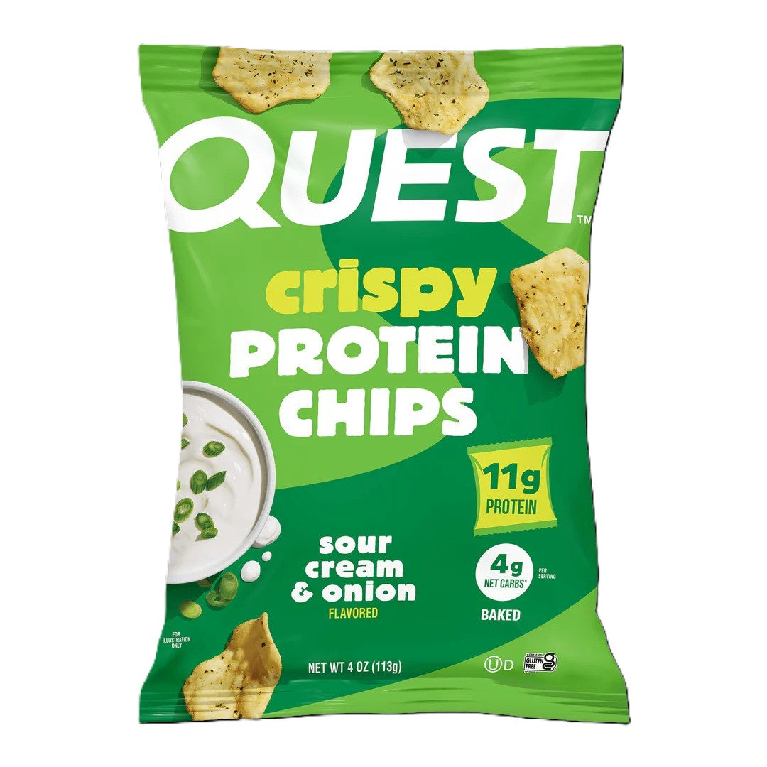 Quest Crispy Protein Chips - Sour Cream & Onion - 113g