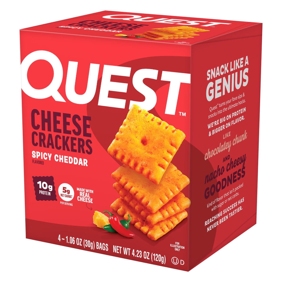 Quest Cheese Crackers - Spicy Cheddar **Box of 4**
