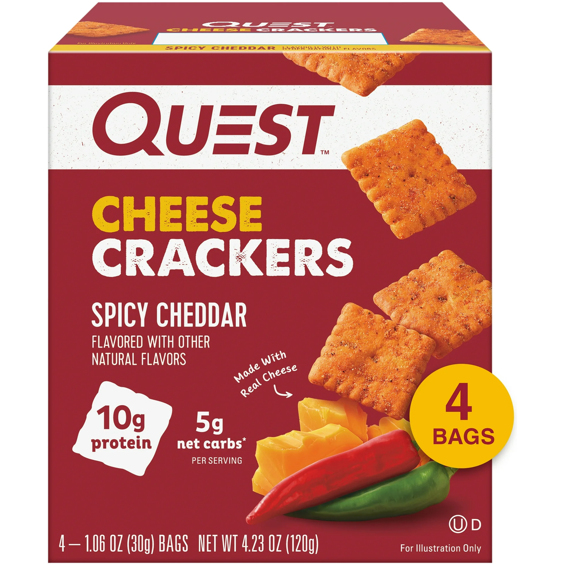 Quest Cheese Crackers - Spicy Cheddar **Box of 4**