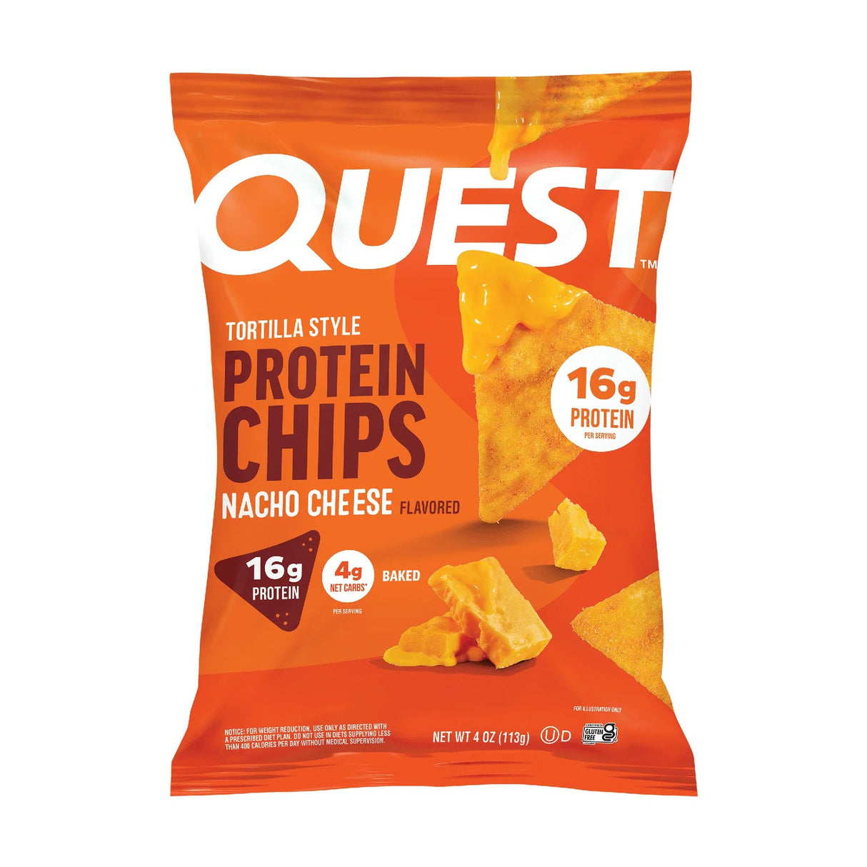 Quest Tortilla Style Protein Chips - Nacho Cheese - 32g