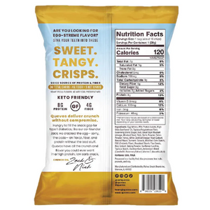 Quevos Keto Friendly Pita Style Protein Crisps - Honey Mustard - 1 oz bag