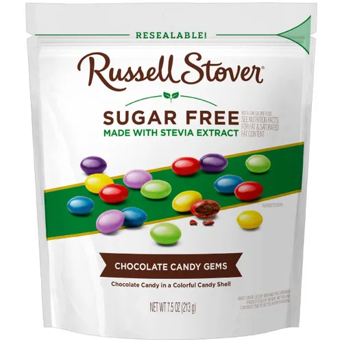 Russell Stover - Sugar Free Chocolate Candy Gems - 7.5 oz