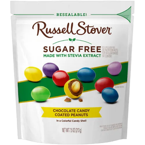 Russell Stover - Sugar Free Chocolate Candy Coated Peanuts 7.5 oz