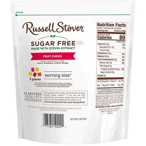 Russell Stover - Sugar Free Fruit Chews - 7.5 oz. bag