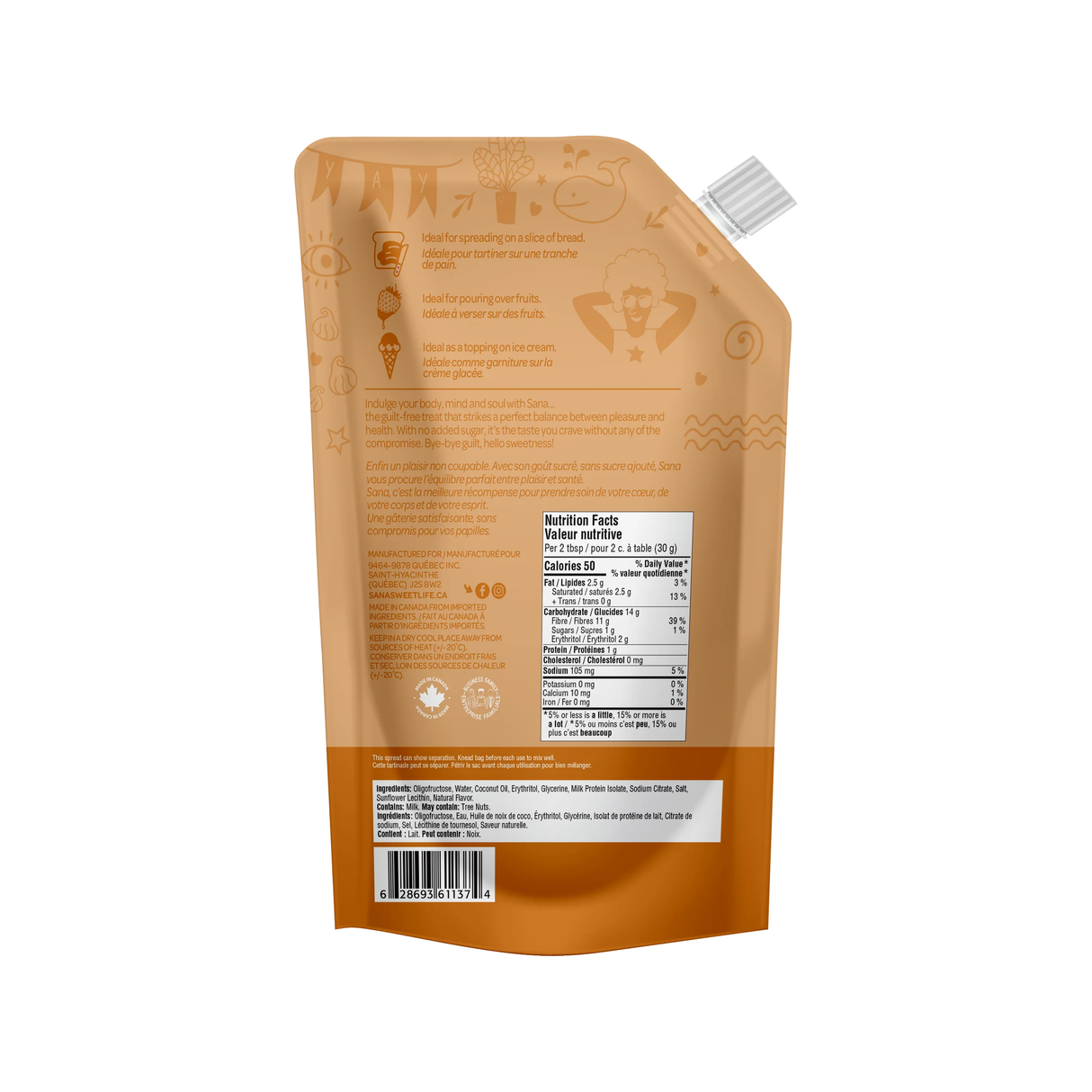 Sana - Low Sugar Spread - Creamy Caramel - 200g