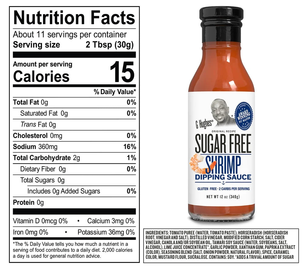 G Hughes Trempette - Trempette aux crevettes sans sucre - 12 oz.