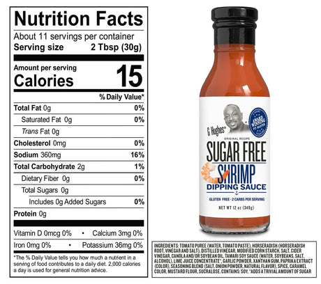 G Hughes Dipping Sauce - Sugar Free Shrimp Dipping Sauce - 12 oz.