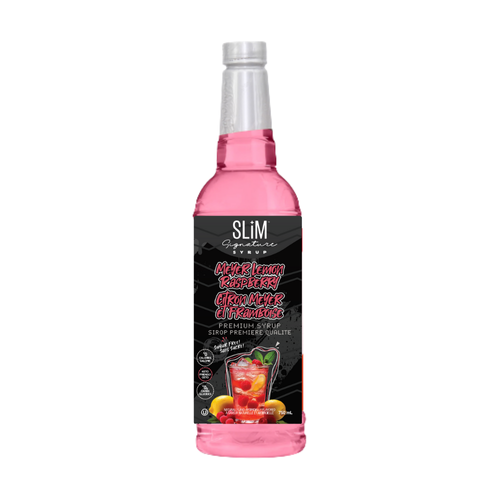 Slim Syrups - Sugar Free Syrup - Meyer Lemon Raspberry - 750ml Bottle