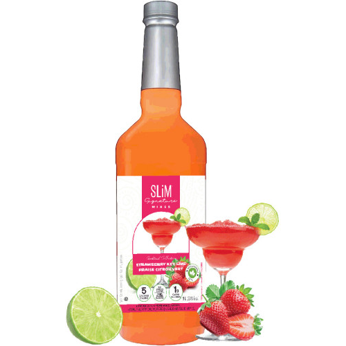 Slim Syrups - Sugar Free Cocktail Mix - Strawberry Key Lime - 1L Bottle