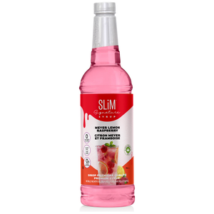 Slim Syrups - Sugar Free Meyer Lemon Raspberry Syrup - 750ml Bottle