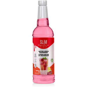 Slim Syrups - Sugar Free Meyer Lemon Raspberry Syrup - 750ml Bottle